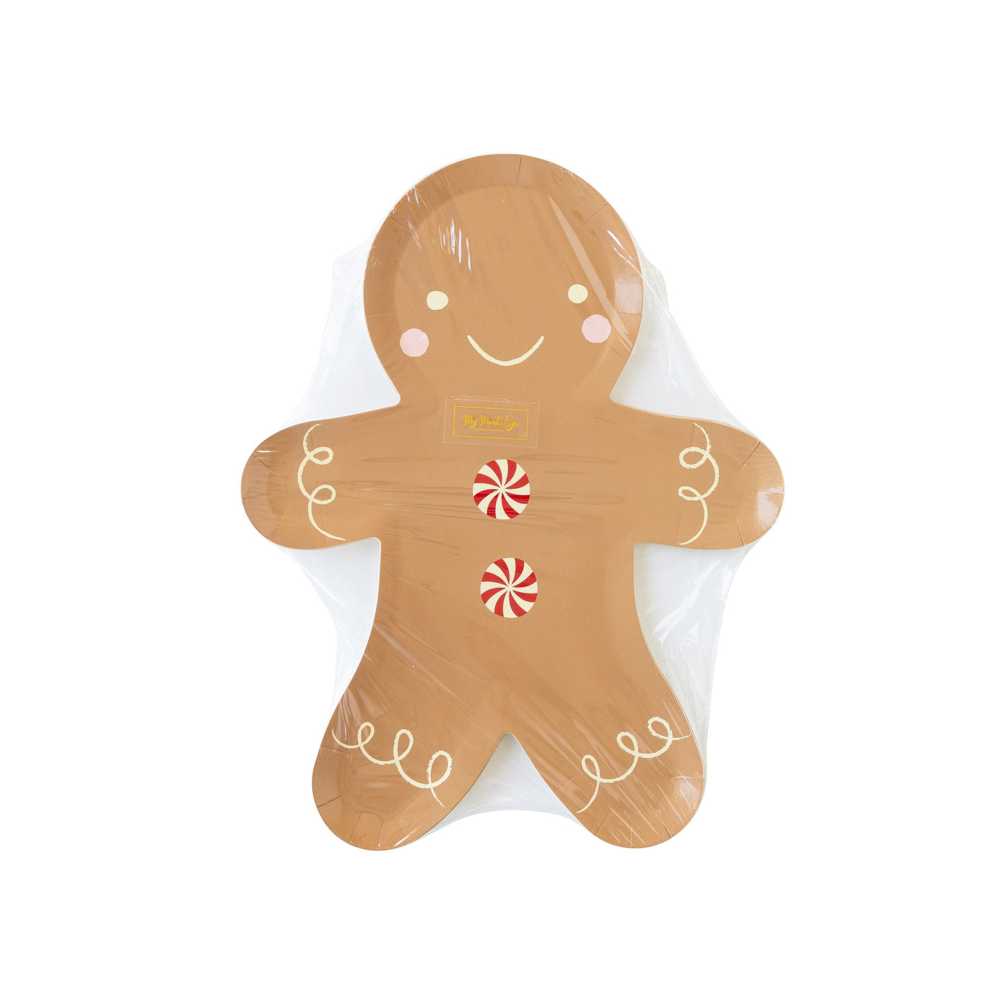 GBD1040 - Gingerbread Man Shaped Paper Plate