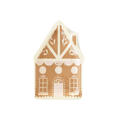 PRESALE SHIPPING MID OCTOBER - GBD1041 - Gingerbread House Shaped Paper Plate