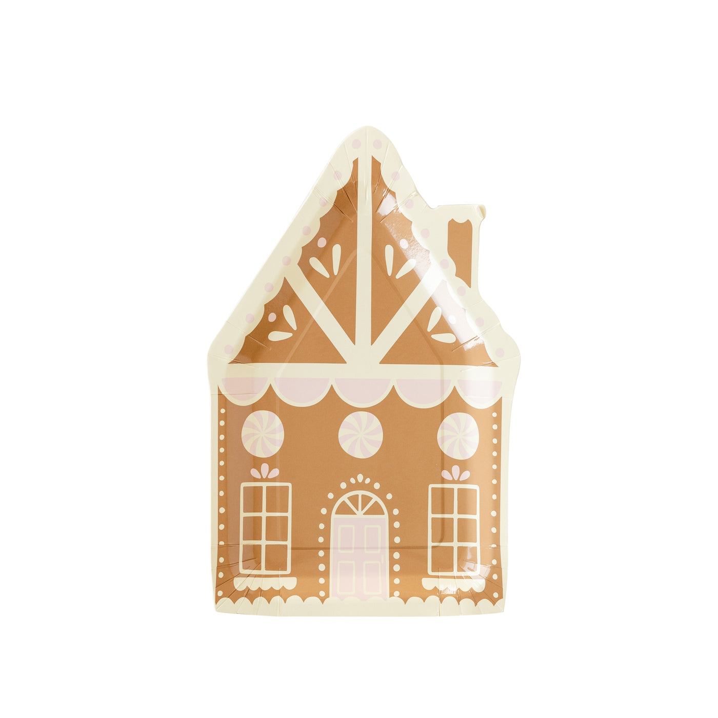 PRESALE SHIPPING MID OCTOBER - GBD1041 - Gingerbread House Shaped Paper Plate