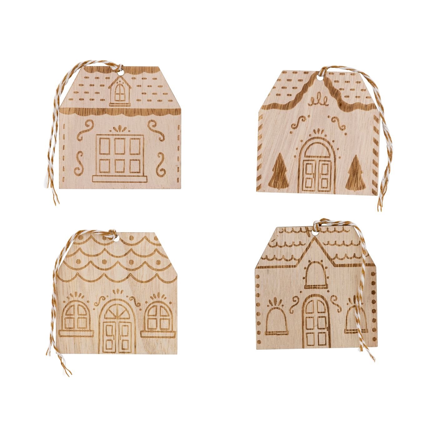 GBD1109 - Gingerbread House Wood Tags