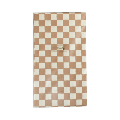 GBD1137 - Gingerbread Checked Dinner Napkin