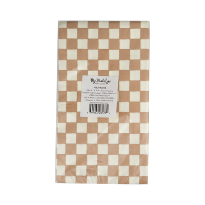 GBD1137 - Gingerbread Checked Dinner Napkin