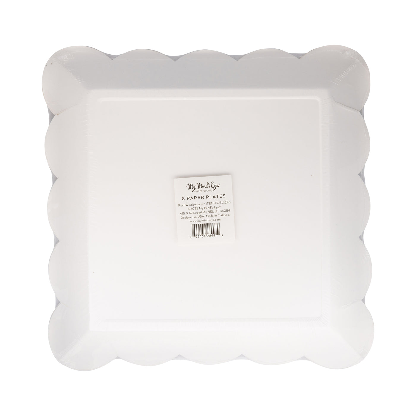 GBL1243 - Rust Windowpane 10" Paper Plate