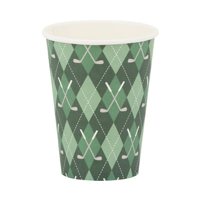 GLF1111 - Golf Plaid Paper Cups