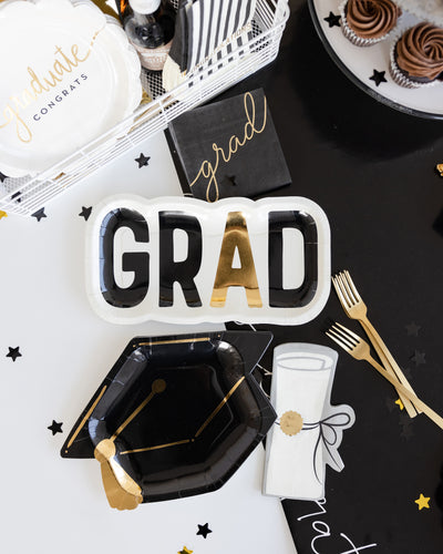 GRD1044 - GRAD Shaped Paper Plate