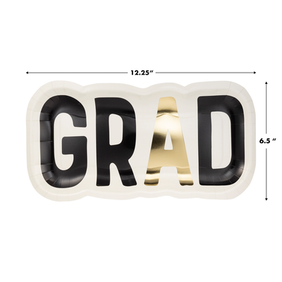 GRD1044 - GRAD Shaped Paper Plate