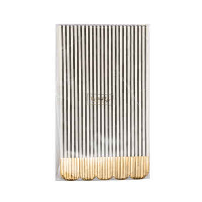 GRD1135 - Black & Cream Striped Dinner Napkin