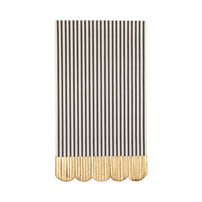 GRD1135 - Black & Cream Striped Dinner Napkin