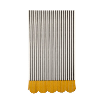 GRD1135 - Black & Cream Striped Dinner Napkin