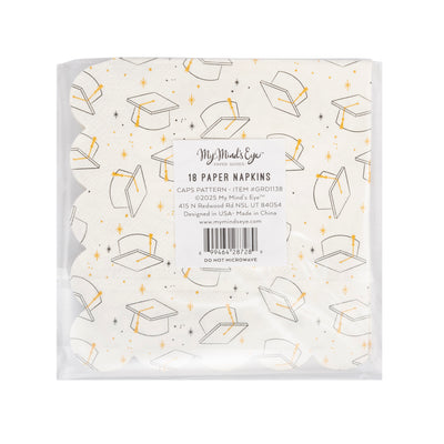 GRD1138 - Grad Cap Cocktail Napkin