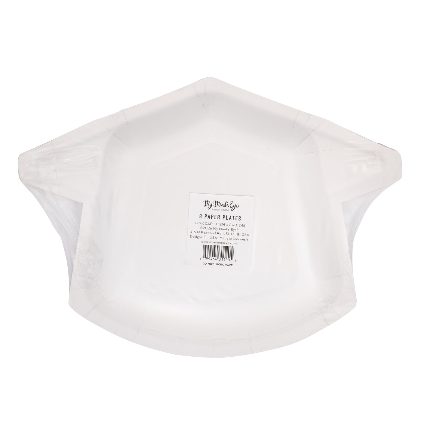 GRD1246 - Pink Cap Shaped Plate – My Minds Eye Paper Goods Wholesale