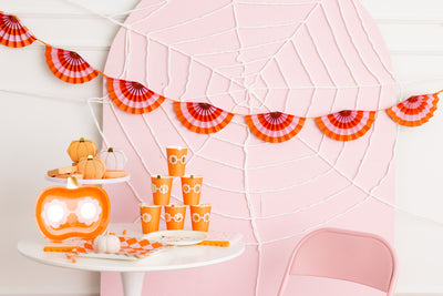 GVP1202 - Pink & Orange Fan Bunting Banner