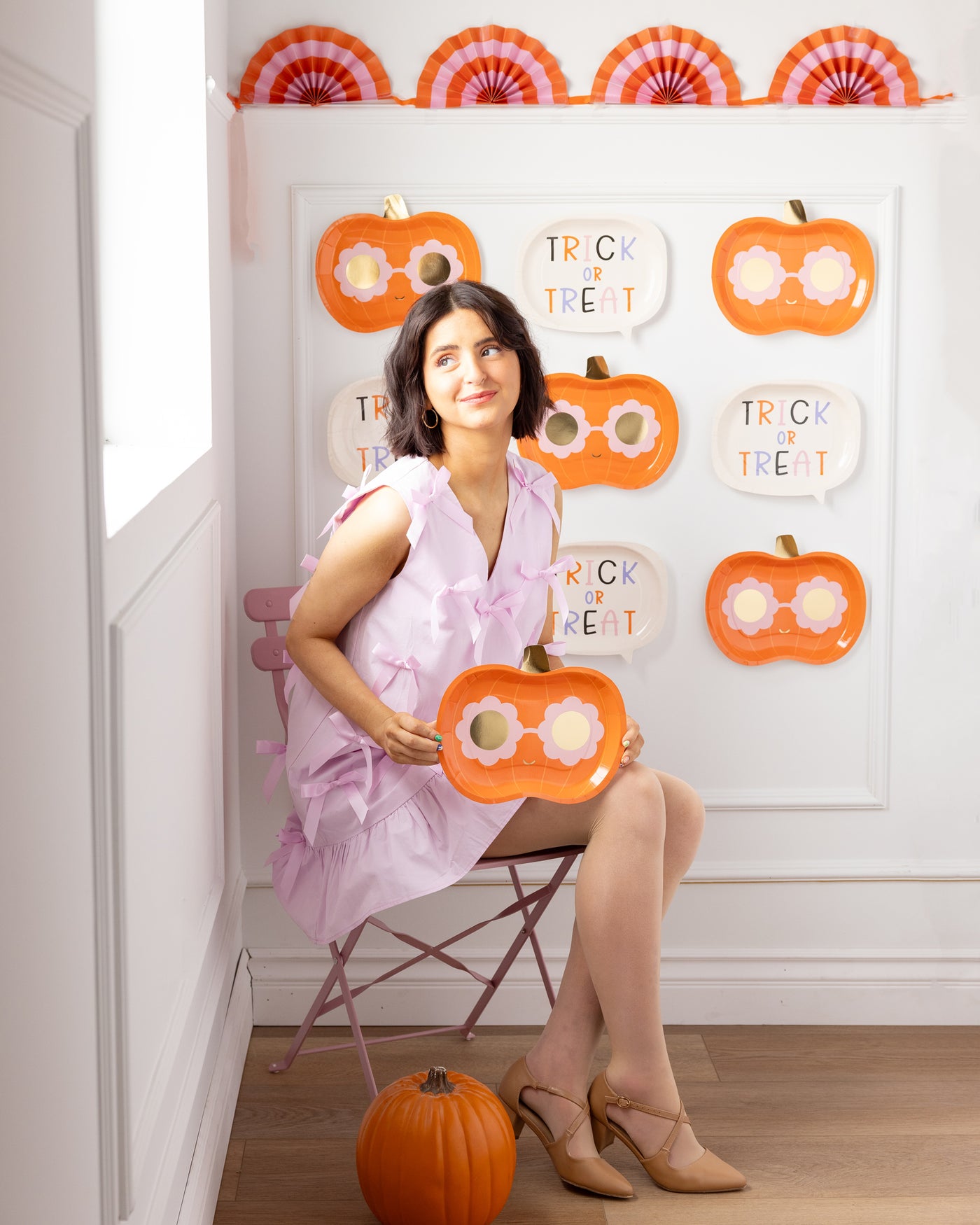 GVP1202 - Pink & Orange Fan Bunting Banner