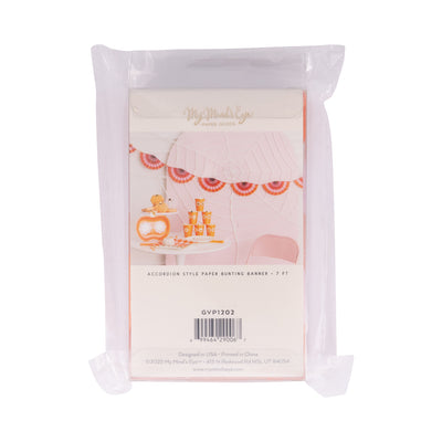 GVP1202 - Pink & Orange Fan Bunting Banner