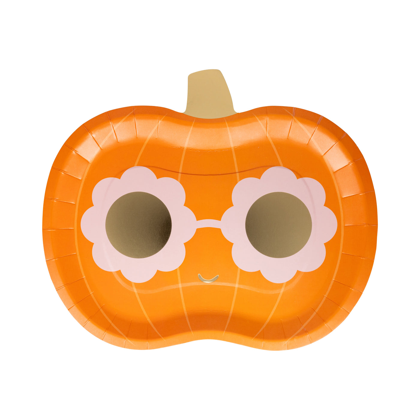 GVP1240 - Groovy Pumpkin Shaped Paper Plate