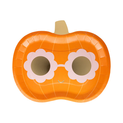 GVP1240 - Groovy Pumpkin Shaped Paper Plate