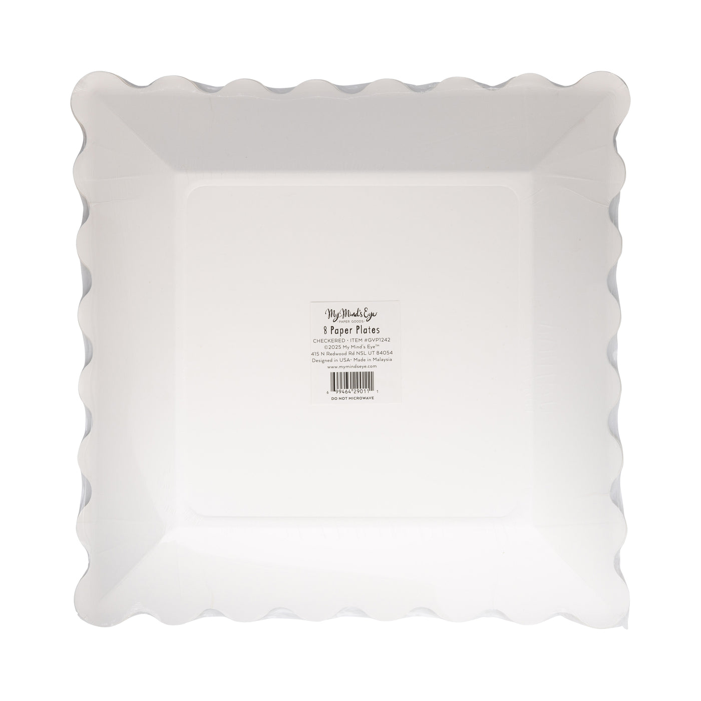 GVP1242 - Pink & Orange Checkered 11" Paper Plate
