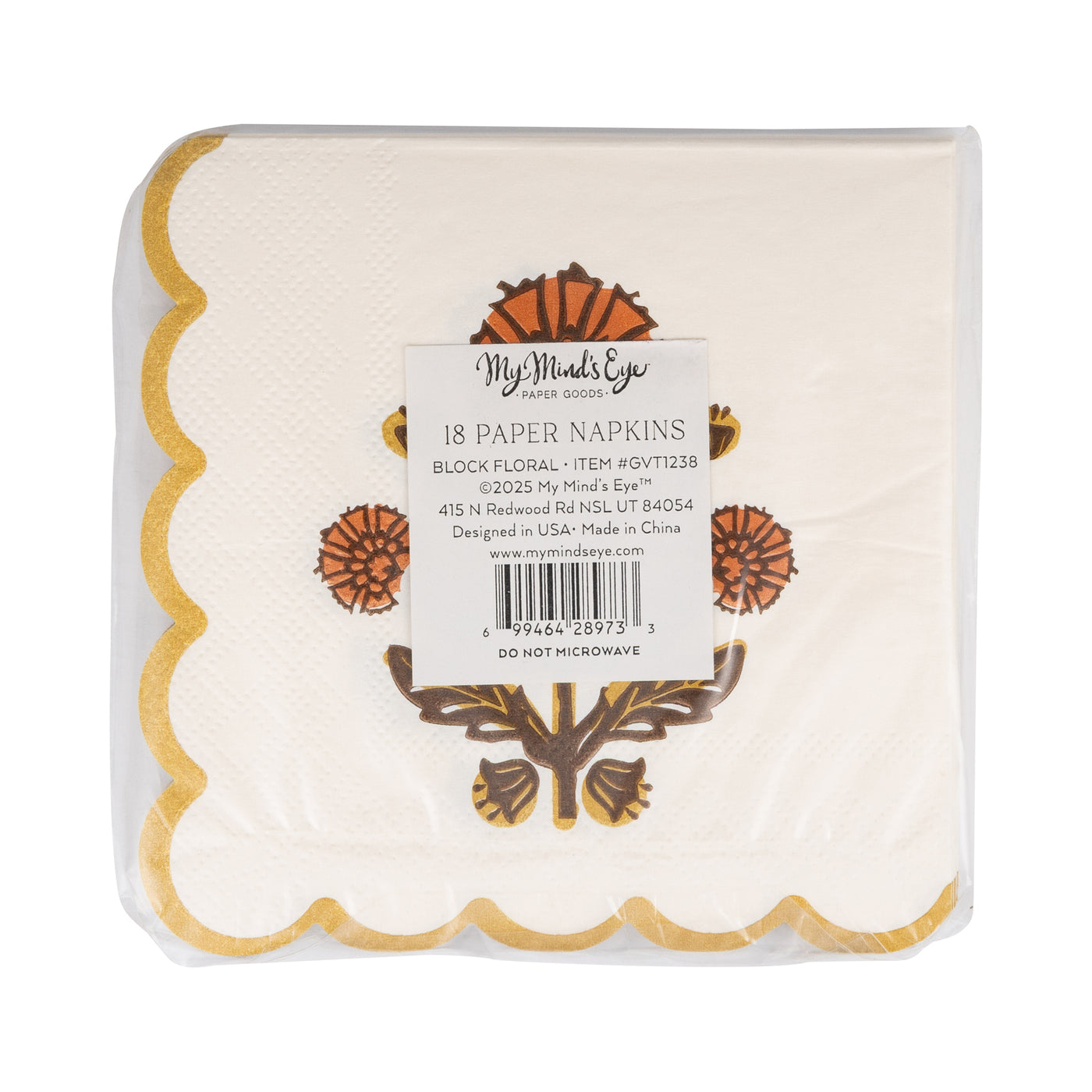 GVT1238 - Give Thanks Floral Cocktail Napkin