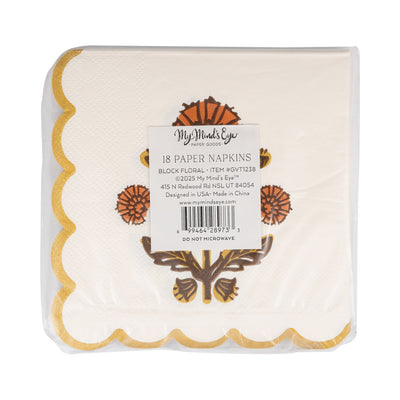 GVT1238 - Give Thanks Floral Cocktail Napkin