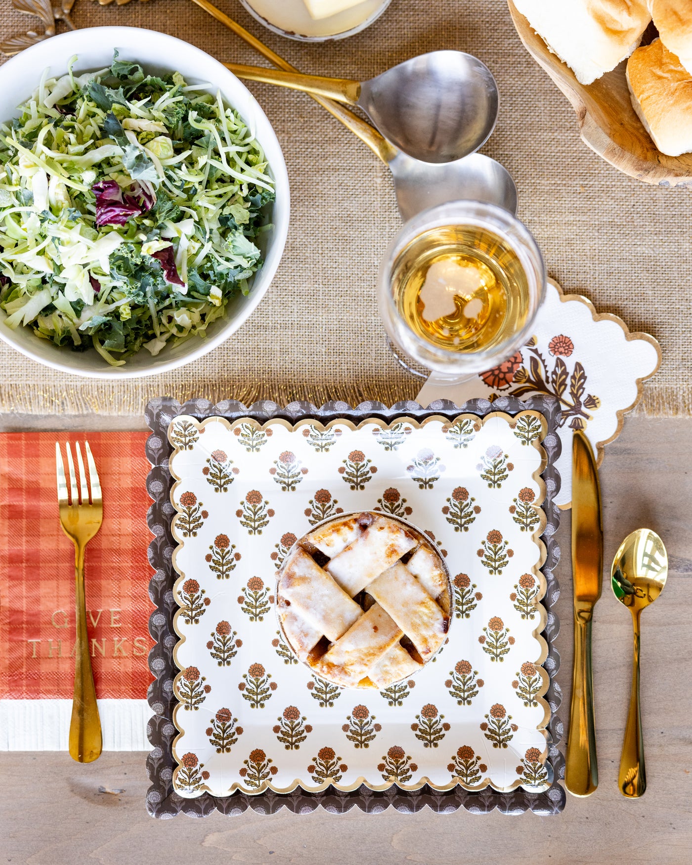 GVT1239 - Give Thanks Plaid Dinner Napkin