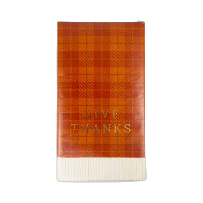 GVT1239 - Give Thanks Plaid Dinner Napkin