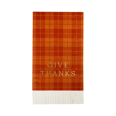 GVT1239 - Give Thanks Plaid Dinner Napkin