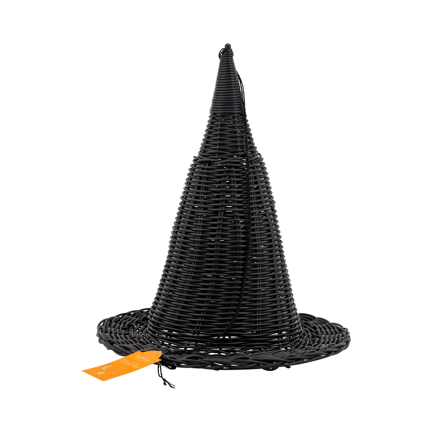 HAL1207 - Faux Wicker Witch Hat - 15"