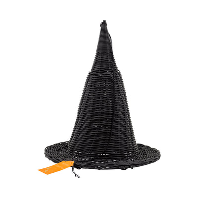 HAL1207 - Faux Wicker Witch Hat - 15"