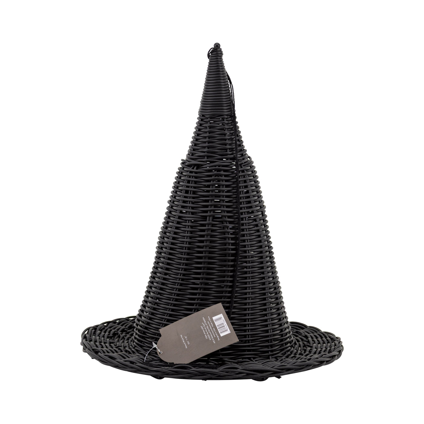 HAL1207 - Faux Wicker Witch Hat - 15"