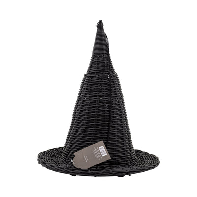 HAL1207 - Faux Wicker Witch Hat - 15"