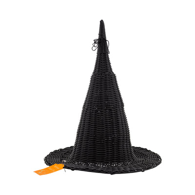 HAL1208 - Faux Wicker Witch Hat - 18"