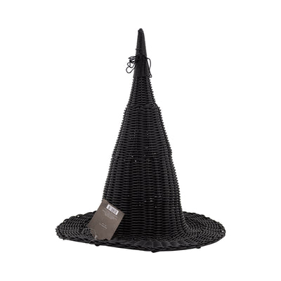 HAL1208 - Faux Wicker Witch Hat - 18"