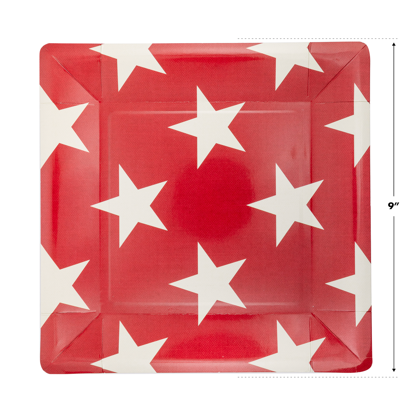 HAM1041 - Hamptons Square Red Star Paper Plate