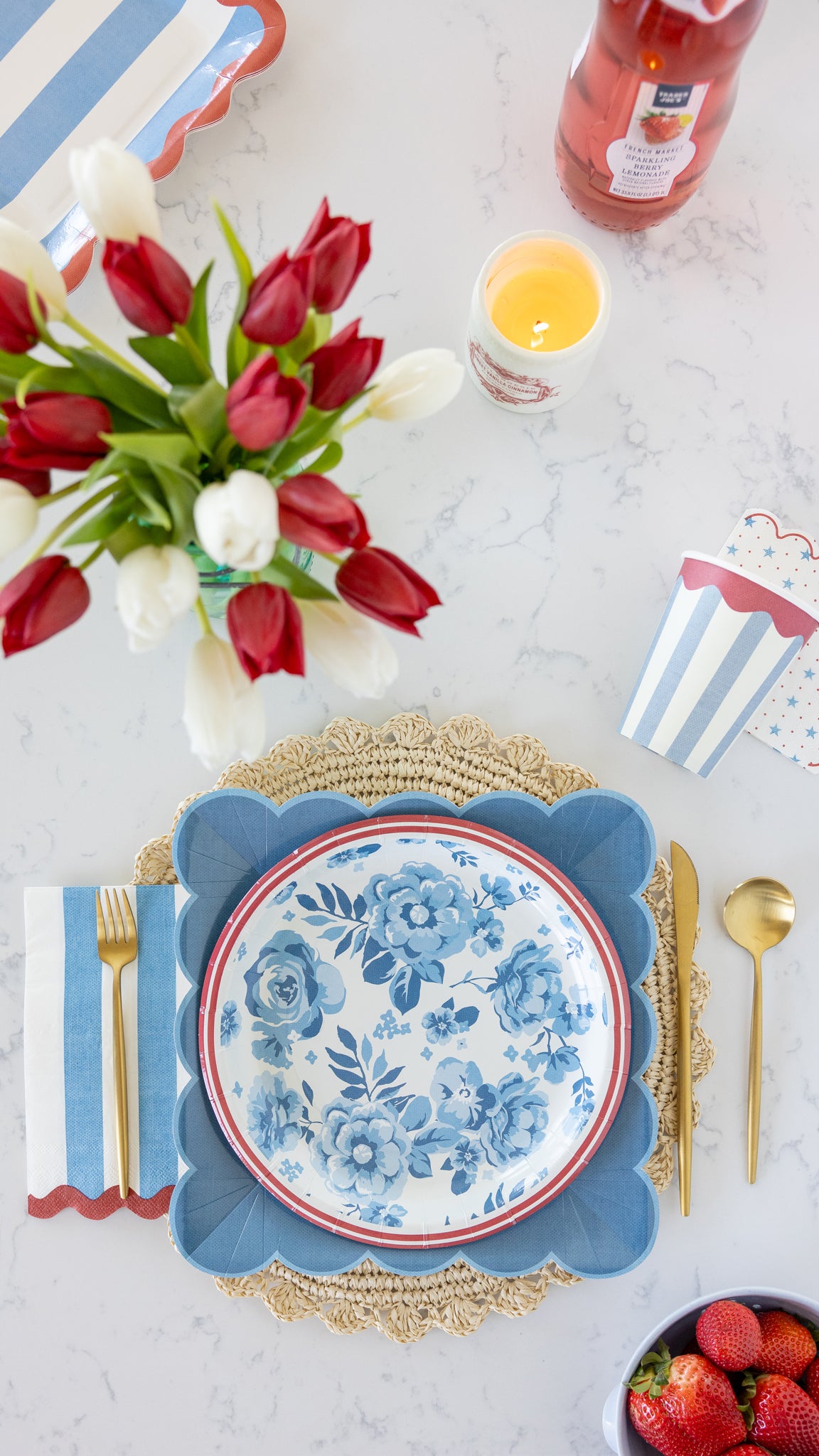 HAM1143 - Hamptons Floral 10" Round Paper Plate