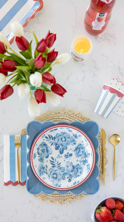 HAM1143 - Hamptons Floral 10" Round Paper Plate