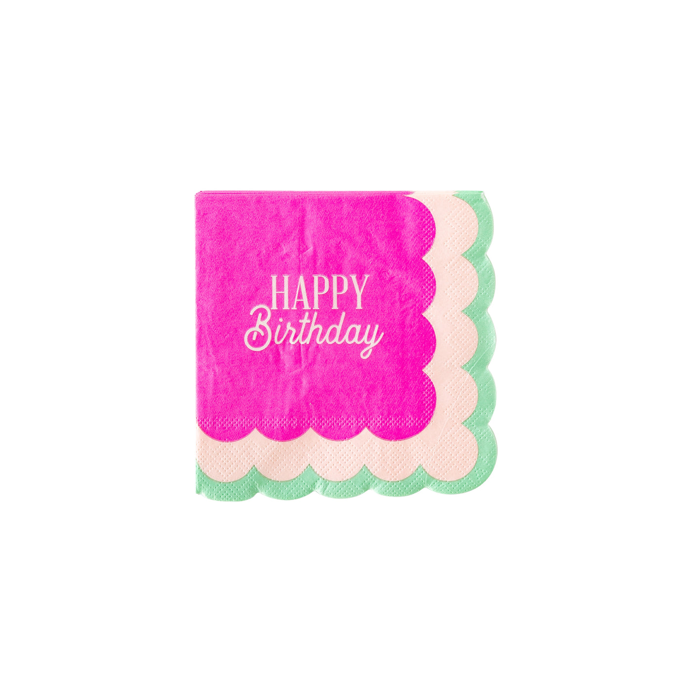 HBD938 - Pink Happy Birthday Cocktail Napkin