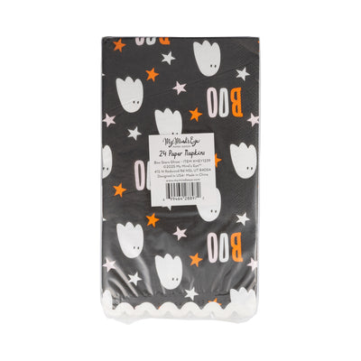 HEY1239 - Boo Stars Ghost Dinner Napkin