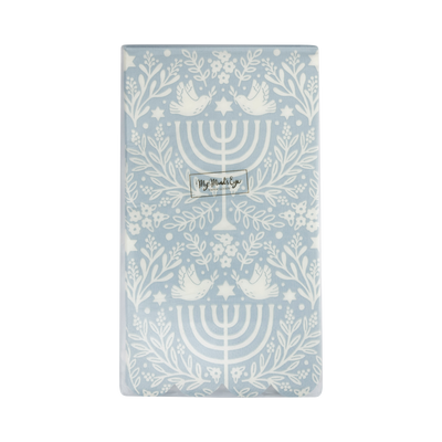 HNK1140 - Floral Menorah Dinner Napkin