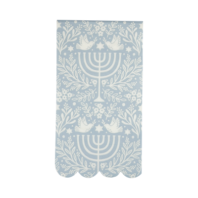 HNK1140 - Floral Menorah Dinner Napkin