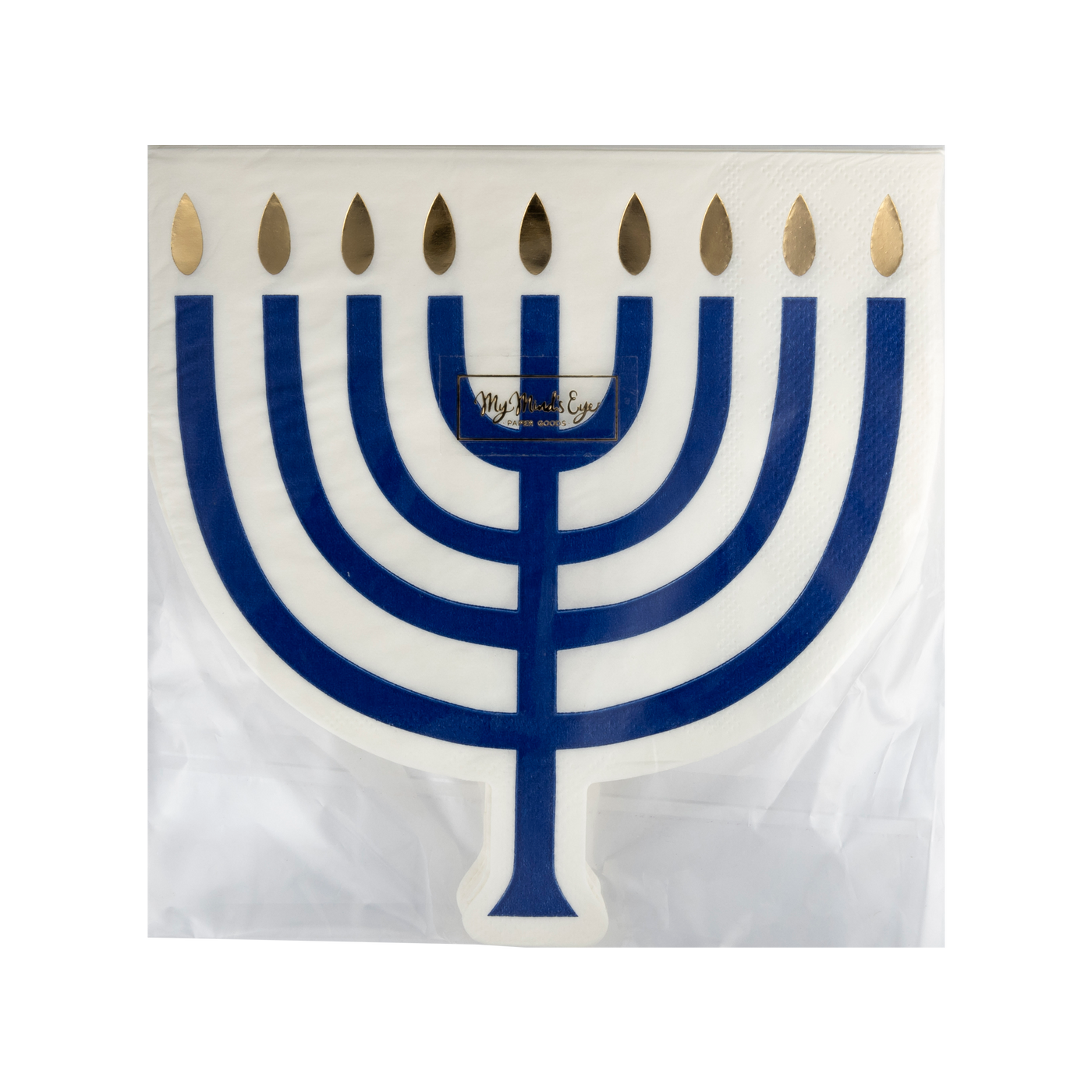 HNK1141 - Shaped Menorah Luncheon Napkin