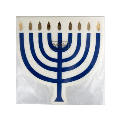 HNK1141 - Shaped Menorah Luncheon Napkin