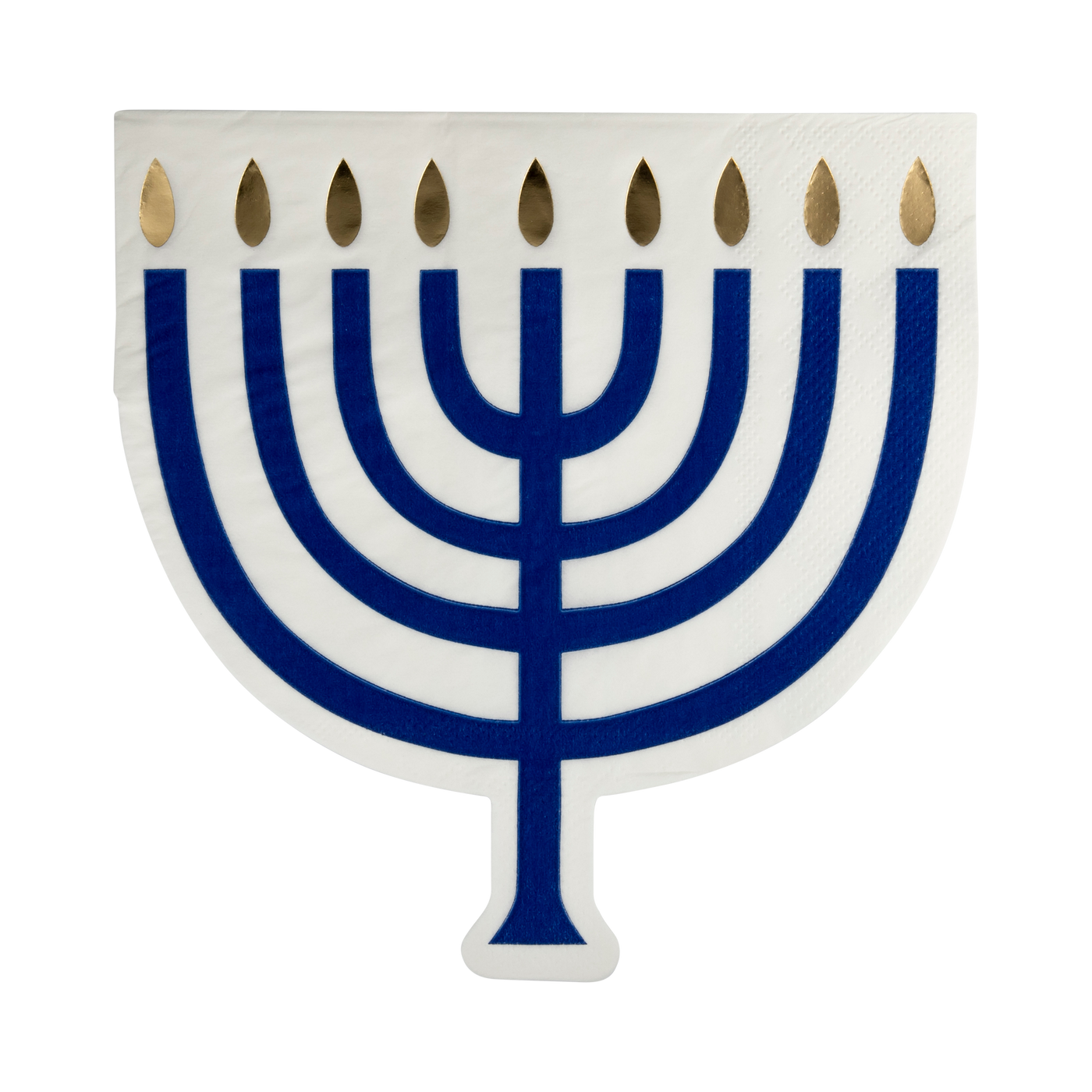 HNK1141 - Shaped Menorah Luncheon Napkin