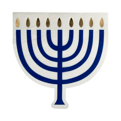 HNK1141 - Shaped Menorah Luncheon Napkin