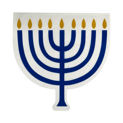 HNK1141 - Shaped Menorah Luncheon Napkin