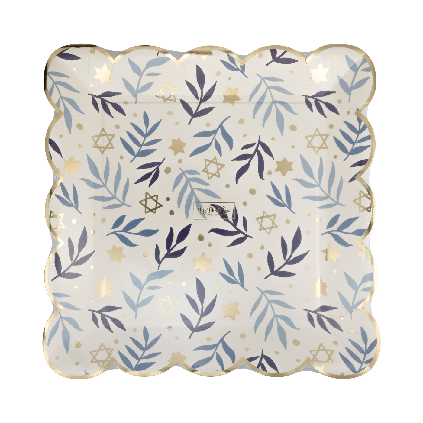 HNK1147 - Stars & Branches Scalloped Square Plate