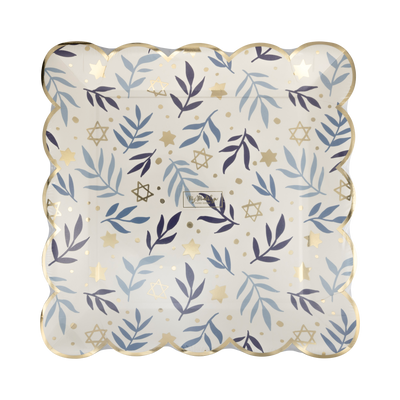 HNK1147 - Stars & Branches Scalloped Square Plate