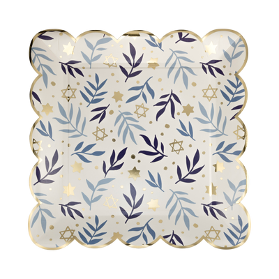 HNK1147 - Stars & Branches Scalloped Square Plate