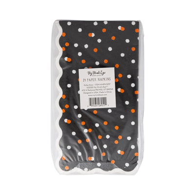 HPH1237 - Halloween Polka Dot Dinner Napkin