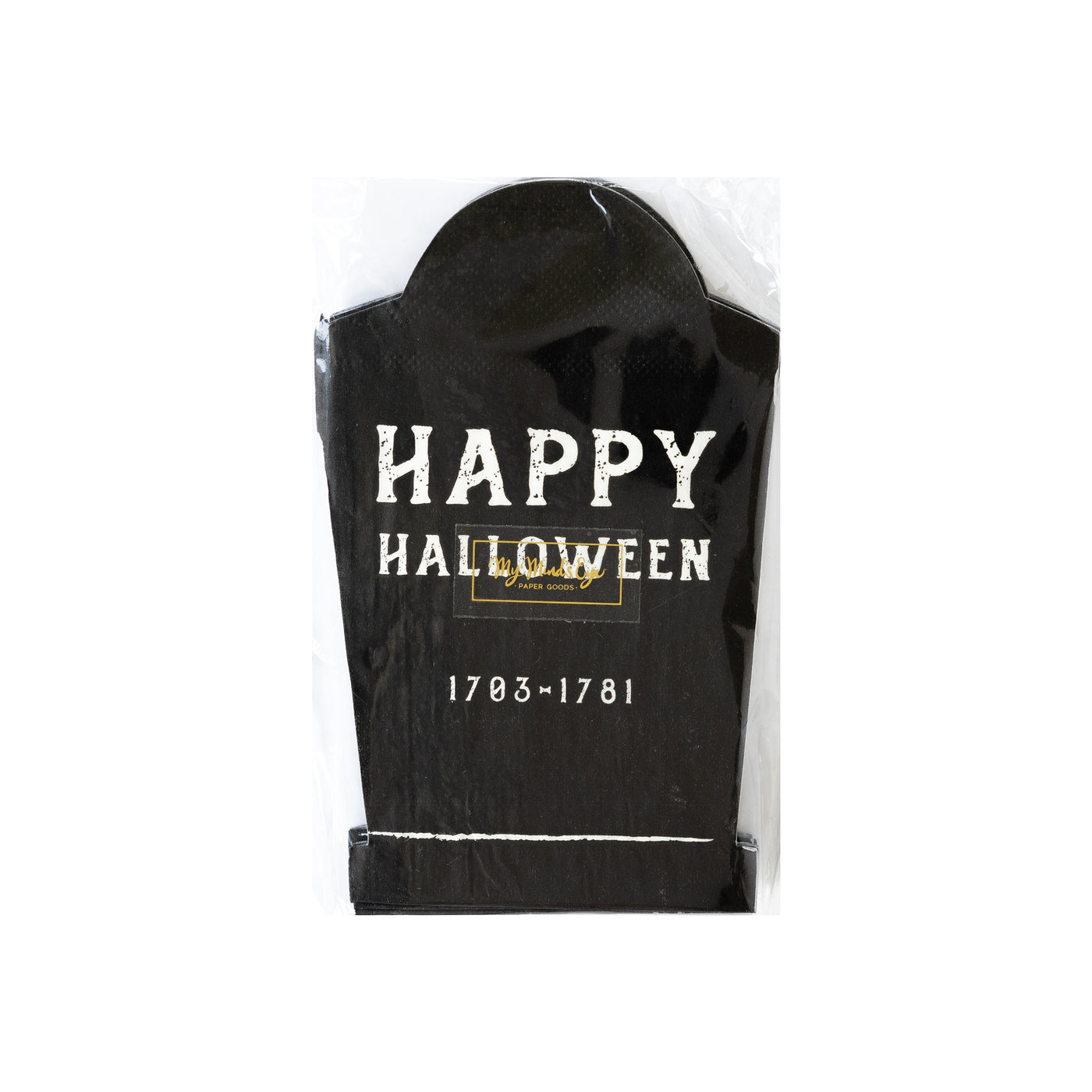 HVL1039 -  Haunted Village Tombstone Shaped Paper Dinner Napkin