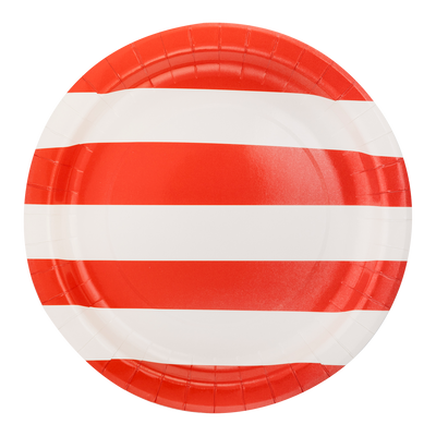 LAD1040 - Lady Liberty Red Striped Paper Plate